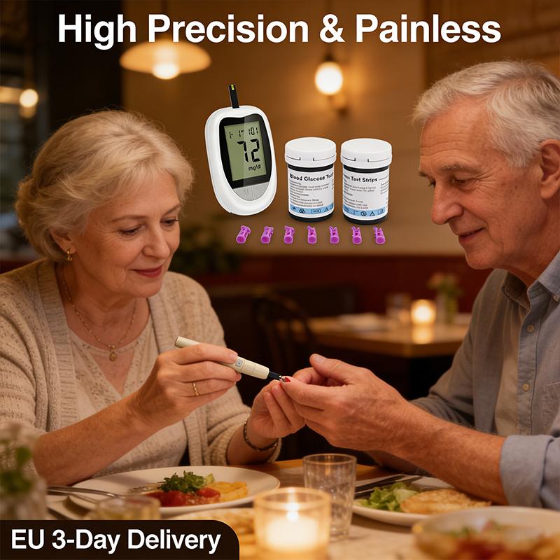 Painless & Accurate Glucose Monitor – Gentle On Skin, Lab-Level Precision, Ideal for Daily Use, EU 3-Day Delivery