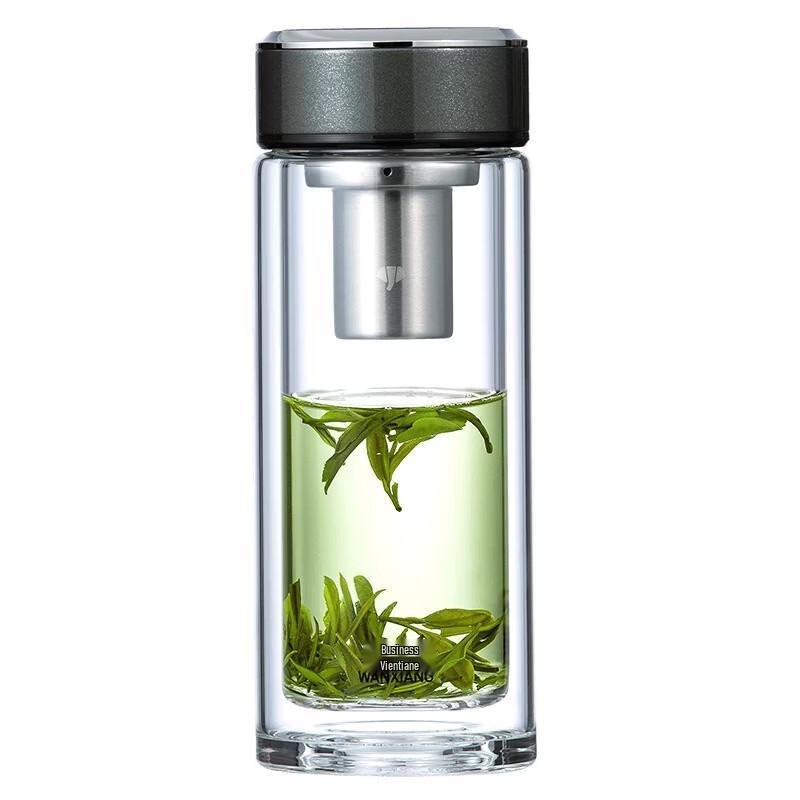 WANXIANG Heat-Resistant Glass Tea Travel Mug