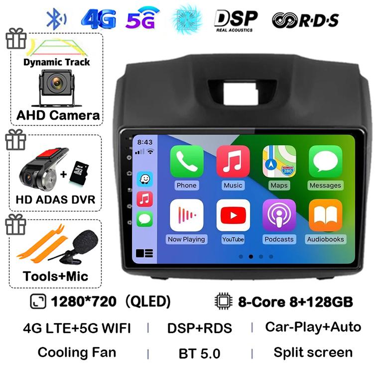 Android 14 Carplay Auto Car Radio For Chevrolet Holden S10 TRAILBLAZER COLORADO ISUZU DMAX GPS Multimedia Stereo Video Player 4G