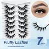 3D false eyelashes 7 pairs of thick natural three-dimensional curled fluffy simulated pair of eyelashes