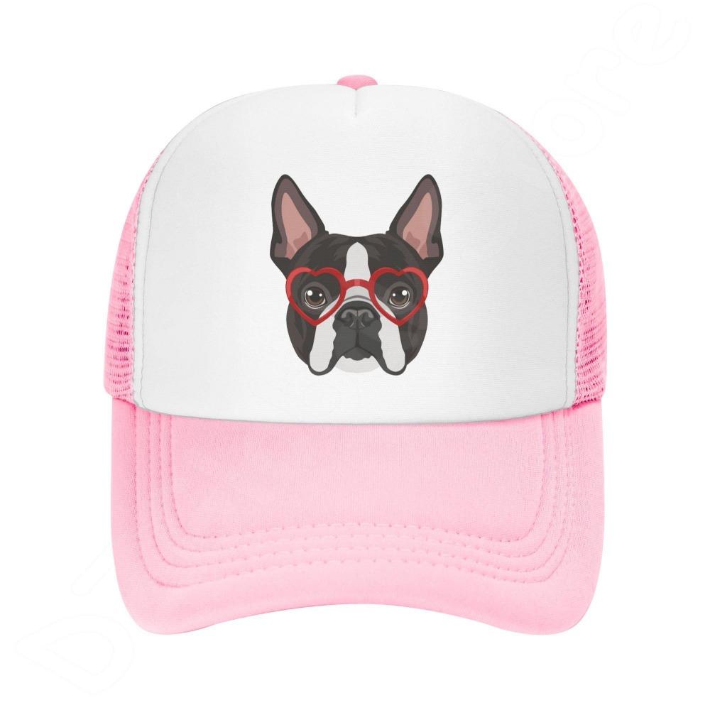 Denim-Kappe, Boston Terrier-Hund, Baseball-Dad-Cap, klassisch gewaschen, 100 % Baumwolle, verstellbar, lässig, Sport, für Unisex, Damen, Mütze