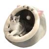 1Pc Four Seasons Universal Semi-Closed Foldable Removable Washable Cartoon Cute And Comfortable Cat Nest Pet Bed Pet Supplies