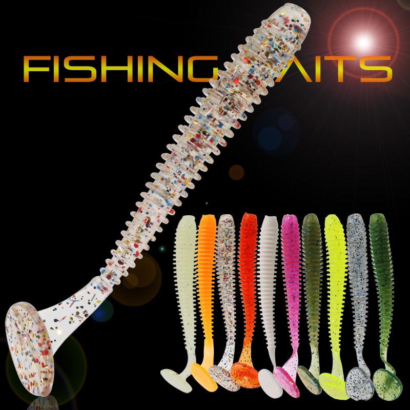 10st 7cm 2g beten Mjukt bete Maskar Fiskedrag med saltlukt Fiske Takcle Grub konstgjorda beten