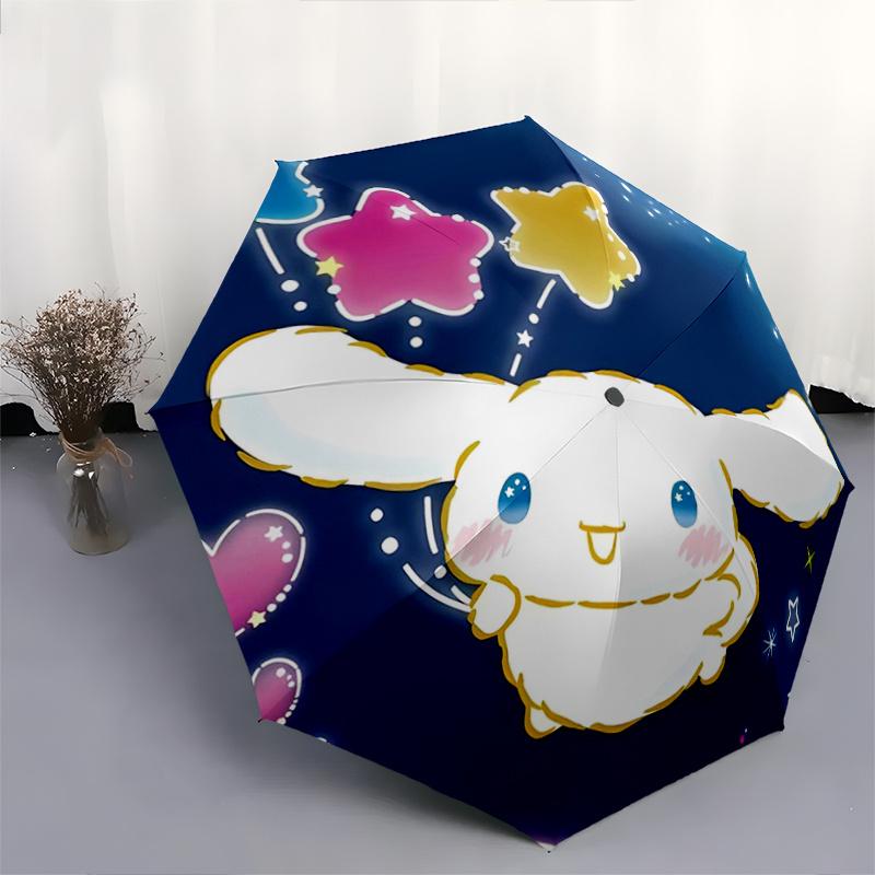 1pc Rainbow Star Cinnamoroll Automatic Open/CloseUmbrella-CuteUmbrella with Cute Design, Portable 3-Fold Compact Umbrella for Men & Women, Valentine's