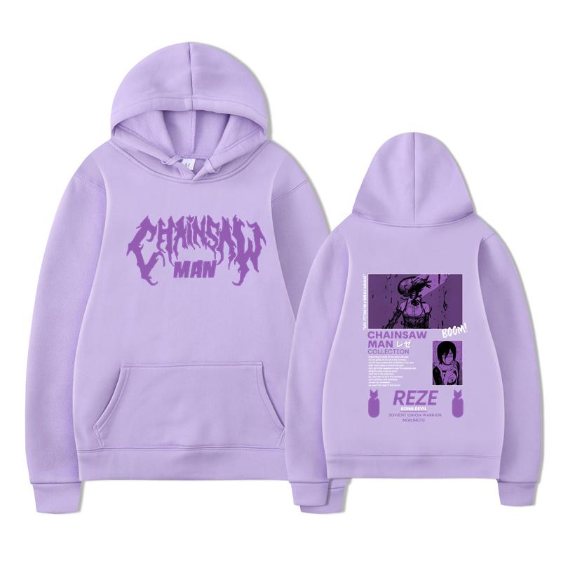 Anime Chainsaw Man Reze Mikina Harajuku Manga Dlouhý Rukáv Dámská Ležérní Oversized Pulovr Streetwear
