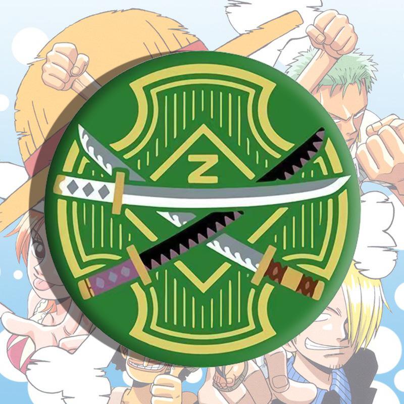 Badge Anime Japanese Cartoon Pin Metal Enamel Brooch Cosplay Accessories Luffy Zoro Nami Chopper Sanji Collection
