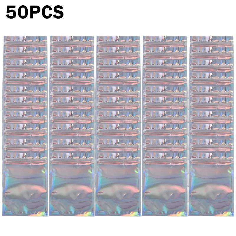 100Pcs Colorful Laser Packaging Self Sealing Bag Necklace Earrings Jewelry Packaging Bag Phone Case Yin Yang Laser Bag