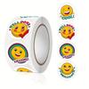 500Pcs/Roll Cartoon Funny Smile Face Expression Reward Stickers 8 Designs 2.5cm/1.0in Round For PC Pad Fridge Gift Diy Decor