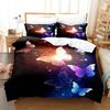 Butterfly Duvet Cover King/Queen Size,Beautiful Blue Shiny Butterflies Print Soft Bedding Set for Kids Teens Girls,2 Pillowcases