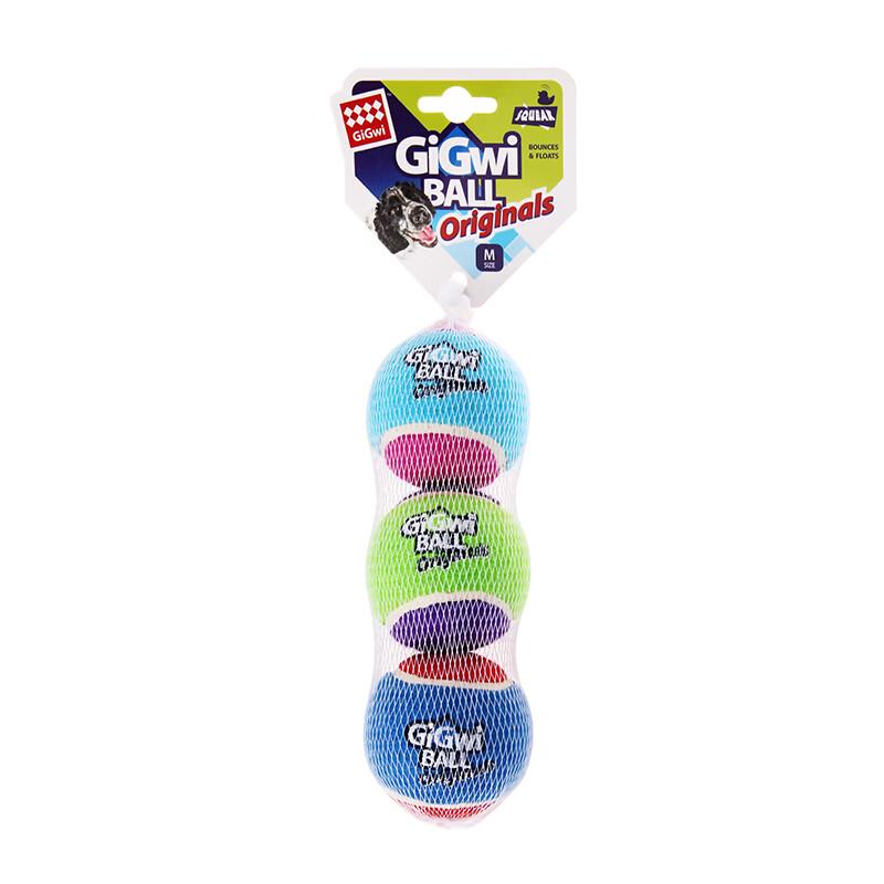 GiGwi Dog Plush Squeaky Tennis Ball Toy