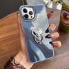 Luxury Bling Rhinestone Heart Ring Bracket Clear Phone Case for iPhone 12,11 Stand Cover