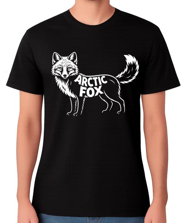 Arctic Fox Wildlife Illustration Unisex T-Shirt Winter Animal Tee S