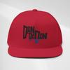 DanDaDan Embroidered Flat Bill Cap - Trendy Snapback Hat for Casual Style