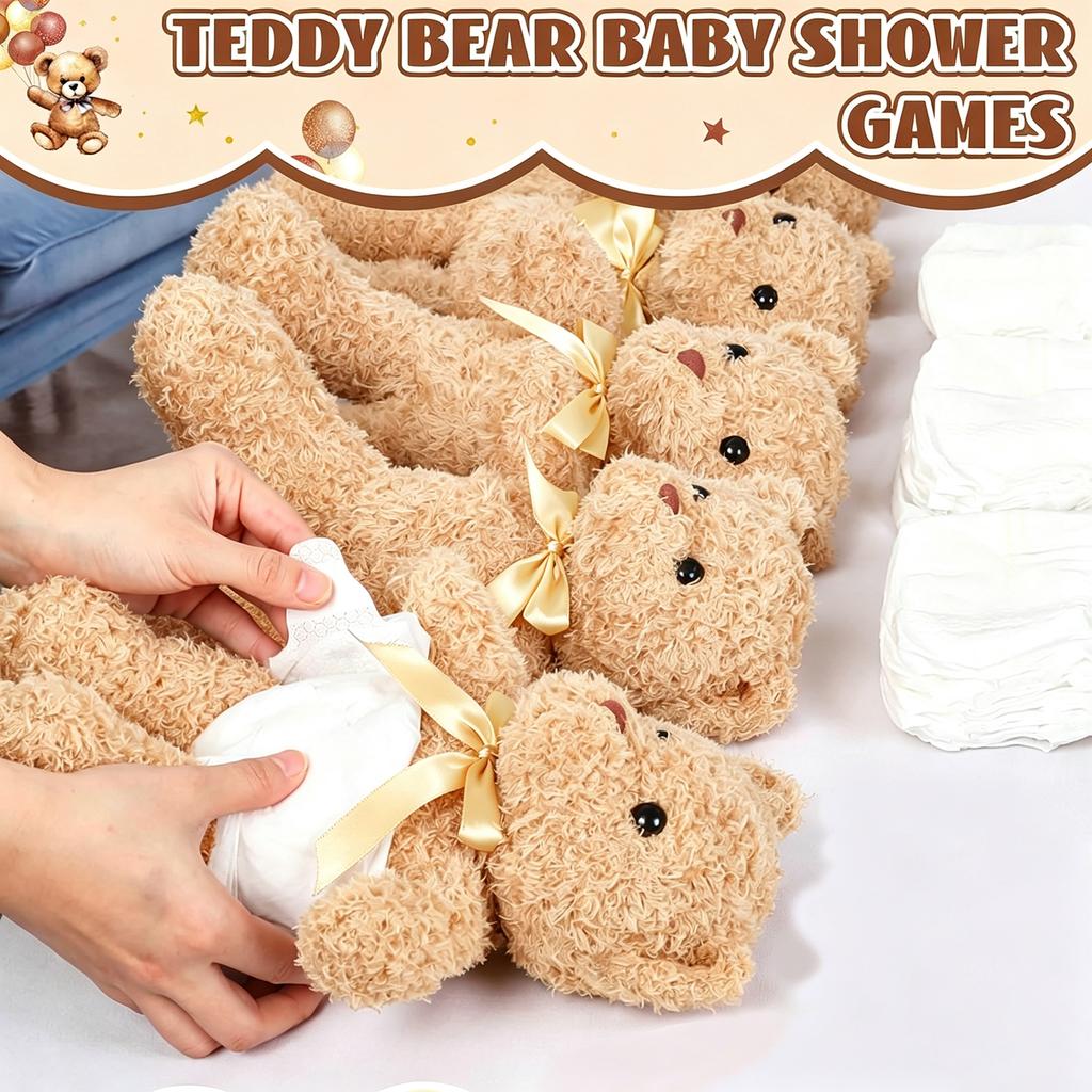 2-10 Sets Baby Shower Games Prizes Baby Doll Diapers Bear Blindfolded Diaper Changing Kit Gender Reveal Baby Shower Favors Gift