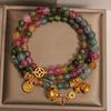 Exquisite Women's Jade Tourmaline Bracelet with Gourd Pendant