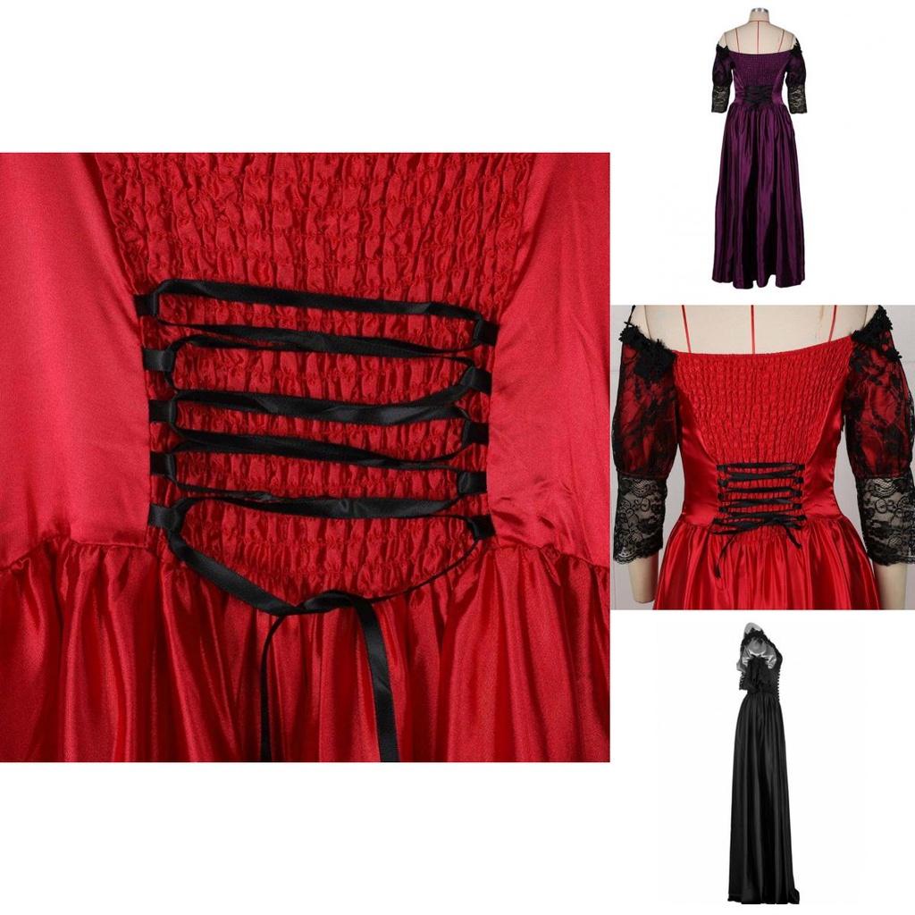 Renaissance Festival Party Cosplay Dress Victorian Gothic Vintage Retro Women's Ball Gown