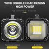 P70 LED High Power Flashlight Rechargeable Double Head Searchlight Handheld Floodlight Work Spotlight for Fishing Camping Hiking