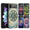Mandala Chakra Insist Yoga Cover Phone Case For Samsung Galaxy Z Flip 7 6 5 4 3 5G Flip7 Flip6 Flip5 Flip4 Flip3 Black Fundas Sh