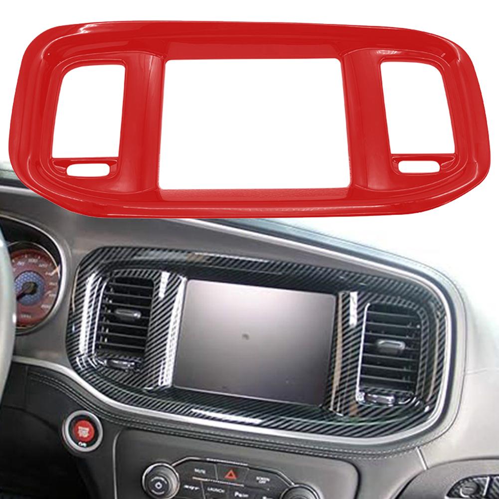 Car Dashboard DVD Navigation Screen Frame Cover Trim For Dodge For Charger 2015 Dashboard DVD Navigation Screen Frame Cover Trim