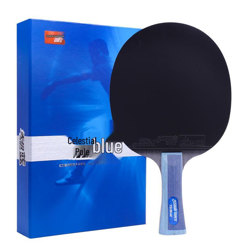 Tianji Blue Professional Grade Shakehand Table Tennis Racket with Eight-Star Blue Sponge Backhand Grip