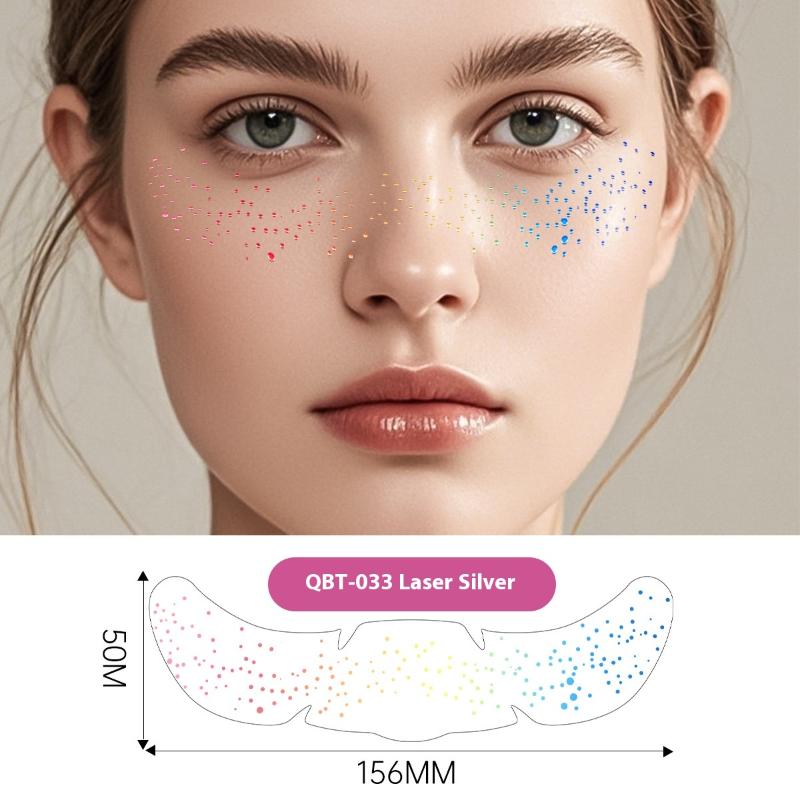 

1 Sheet Glitter Freckles Holographic Stickers Heart Freckle Tattoos Glitter Stickers Waterproof Temp Tattoos QBT033