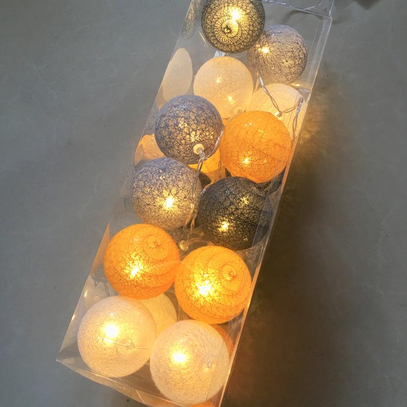 LED Cotton Ball String Lights - Colorful Flashing Lights for Christmas, Festivals, and Indoor Decoration