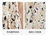 Age reducing print: Heavy weight mulberry silk 26 spring/summer small V-neck fashionable slimming temperament elegant commuting dress
