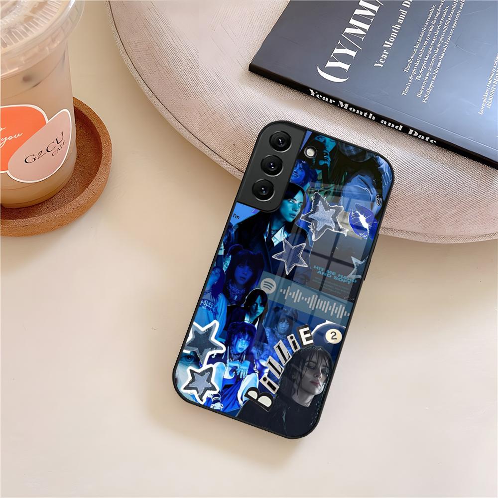 

SINGER B-BillieES EilishS Phone Case Glass For Samsung Galaxy S26 S25 S23 S24 S21 S22 S20 Ultra Fe Plus A15 A14 Cover Galaxy S24 Plus