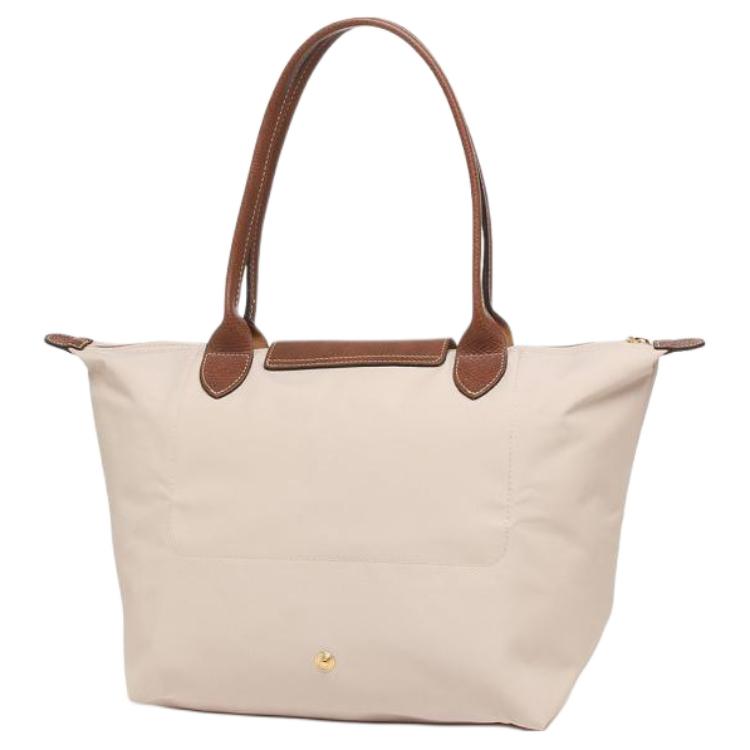 Longchamp Le Pliage 28 Button Zipper Closure Long Handle Dumpling Tote Bag Women Tote Bags Paper-Color 2605089P71