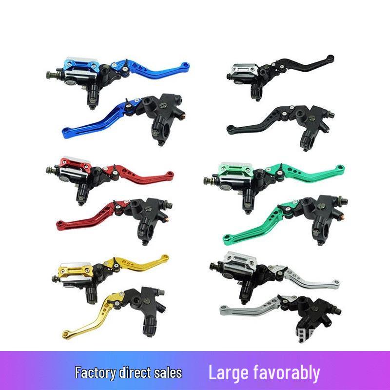 CNC Front Brake Master Cylinder & Clutch Handbrake Assembly - 22MM Hydraulic Disc Brake Pump for Motorcycle Aluminum cover pump Black-B type
