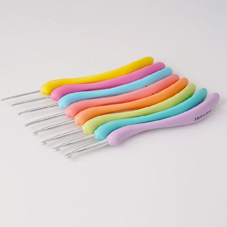 8Pcs Professional Long Handle Crochet Hook, 2.5mm-6mm Ergonomic Crochet Hooks Set, Crochet Needle for Beginner Hobbyist