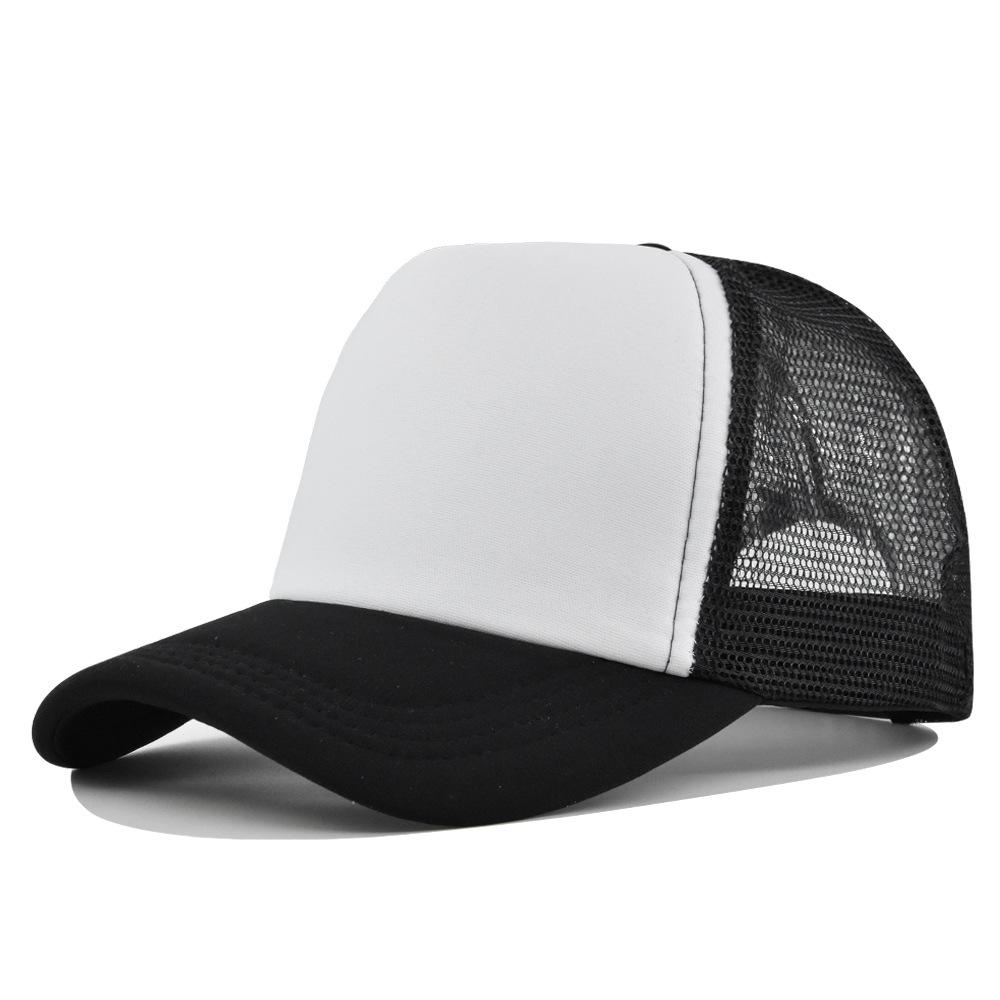 1PC Fashion Unisex Plain Baseball Cap Adjustable Trucker Flat Visor Cap Snapback Mesh Curved Men Women Casual Sun Summer Hat