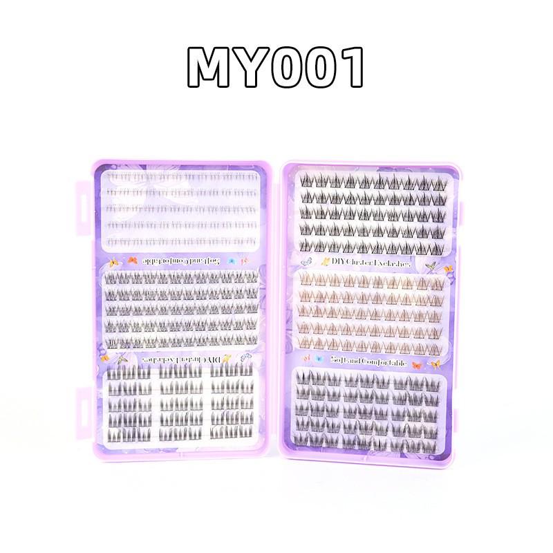 

High-Capacity Natural Look Cluster False Eyelashes - Three-Step Comic Style