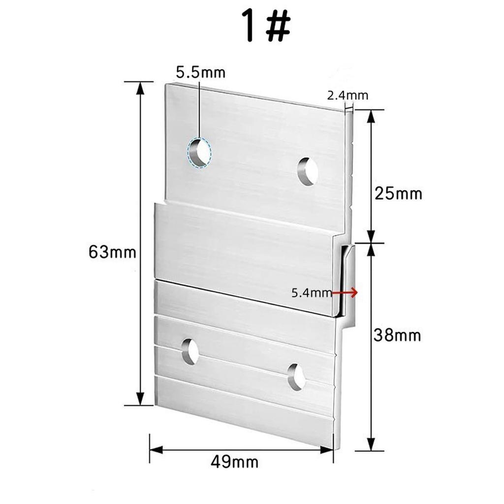 French Cleat Hanger  Aluminum Clips  Wall Mounting Bracket Hardware Kit for Mirrors Shelf Whiteboard Frames 6SET