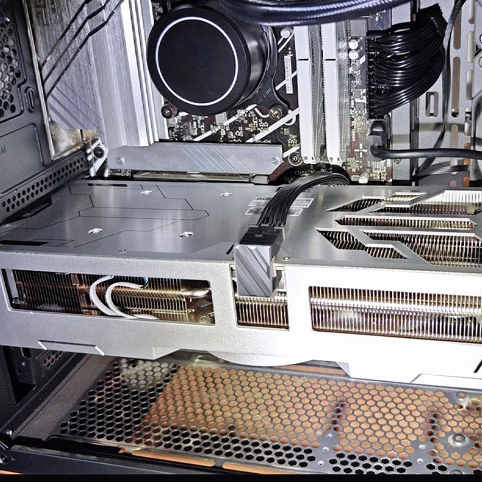 

12vhpwr Угол адаптера 180 градусов 600 Вт Аксессуары для корпуса из алюминиевого сплава Разъем питания графического процессора для 16 Silvery