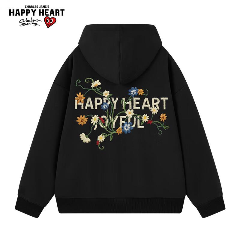 

Кардиган с капюшоном и вышивкой сердец в американском стиле для пары L