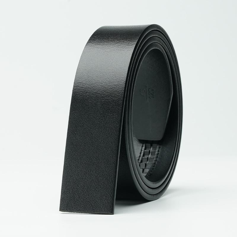 

Мужской ремень из чистой коровьей кожи первого слоя без подкладки, ремень из натуральной кожи без пряжки, полоска с кремовым баром в стиле ретро с автоматической пряжкой 110~ 130cm