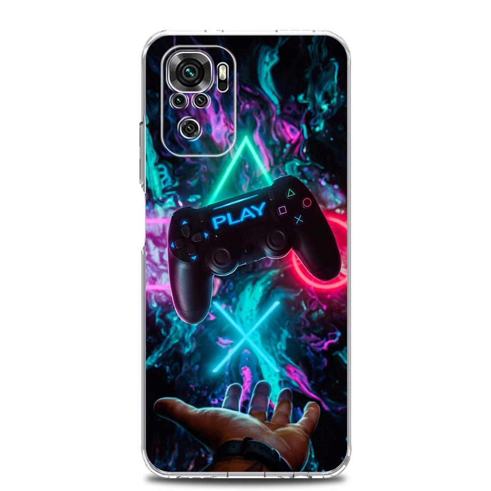 

Прозрачный чехол для телефона для Redmi 14C 13C 12C Note 14 13 12 11 K50 K40 Plus Pro 5G Мягкий ТПУ чехол-оболочка Игровой контроллер Графический for Redmi 14C