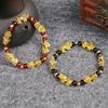 Brave Troops Garnet Beads Bracelet Wealth Good Luck Chinese Beast Wristband Gold Men Women Bracelet Wholesale