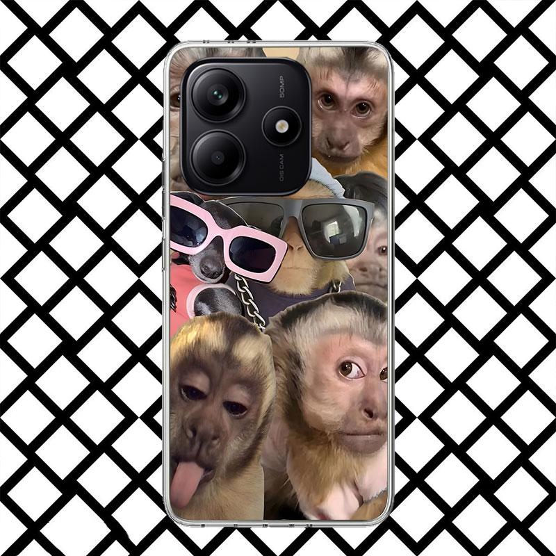Monkey Memes Phone Case for Xiaomi Redmi Note 15 14 14S 13 12 12S 11 Pro Plus 11E 11T 11S 10S 5G Soft Cover Fundas Redmi Note 14
