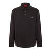 Hugo Mens Patch Collared Long-Sleeved Polo Shirt