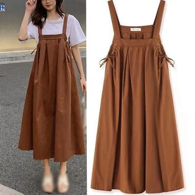 Summer Loose Dress Fashion Casual Ladies Women Strap Dress