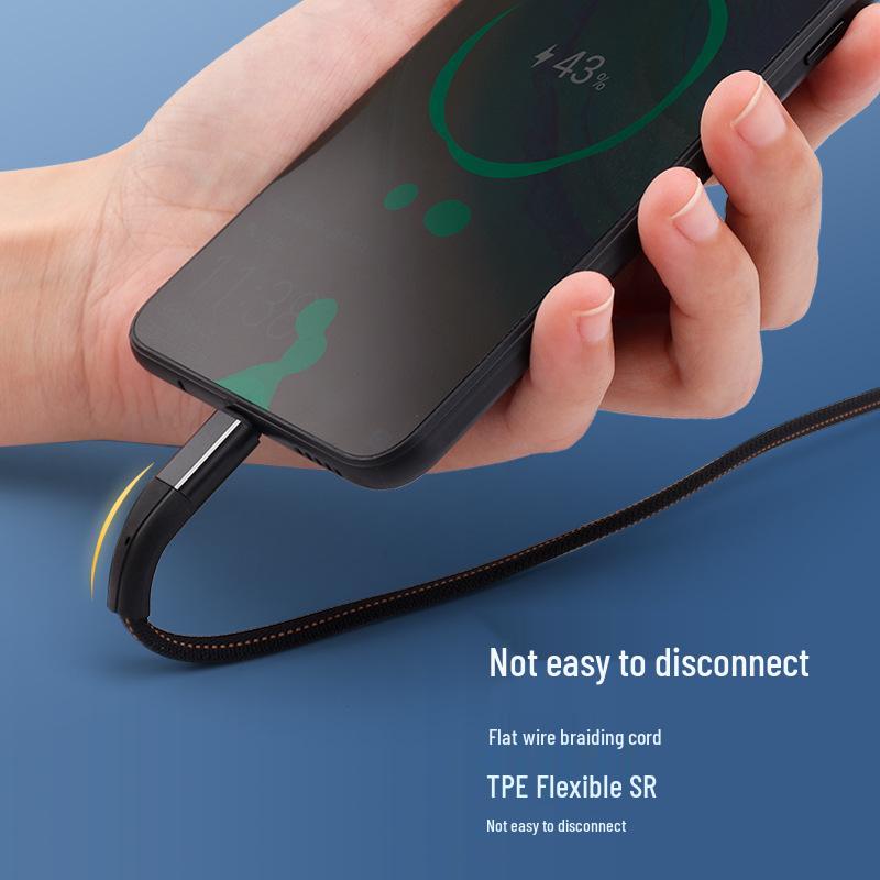 Cabo de Dados Trançado de Carregamento Rápido Universal para Dispositivos Huawei, Android e Apple (Tipo-C)