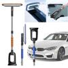 3-in-1 Car Snow Scraper Anti-Slip Retractable Snow Remover Front Windshield Ice Scraping Defrost Broom Car Accessories