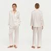100% mulberry silk pajamas women's summer high-end long-sleeved trousers two-piece set of silk heavy silk pajamas loungewear