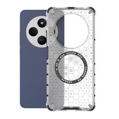 Dla Xiaomi Redmi 14c Magnetyczny Pierścień Tylna Pokrywa Etui na Telefon Pierścień Magsafe Ładowanie Bezprzewodowe Ochrona Obiektywu Odporne na Wstrząsy Pokrycie Etui