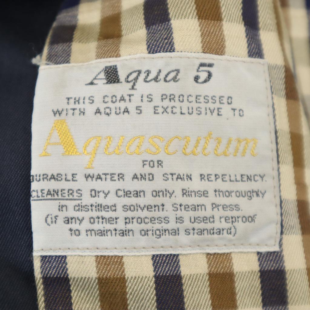 Aquascutum 80s Vintage Stainless Collar Coat Navy Men's Used