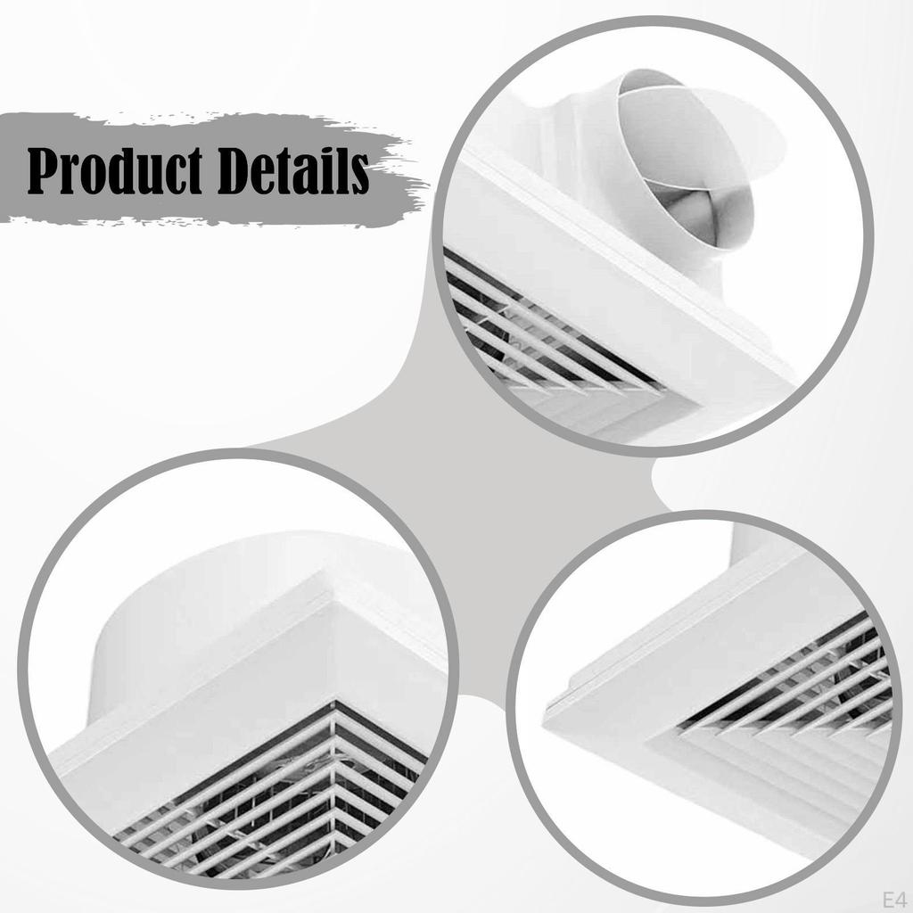 Bathroom Exhaust Installation Quiet Compact Versatile Ventilation Fan for Shower Workshop Kitchen