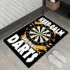 Darts Board Sports Theme Door Mat, Game Room Non-Slip Wear Resistant Area Rug, Washable Indoor Outdoor Floor Mat for Home Decor