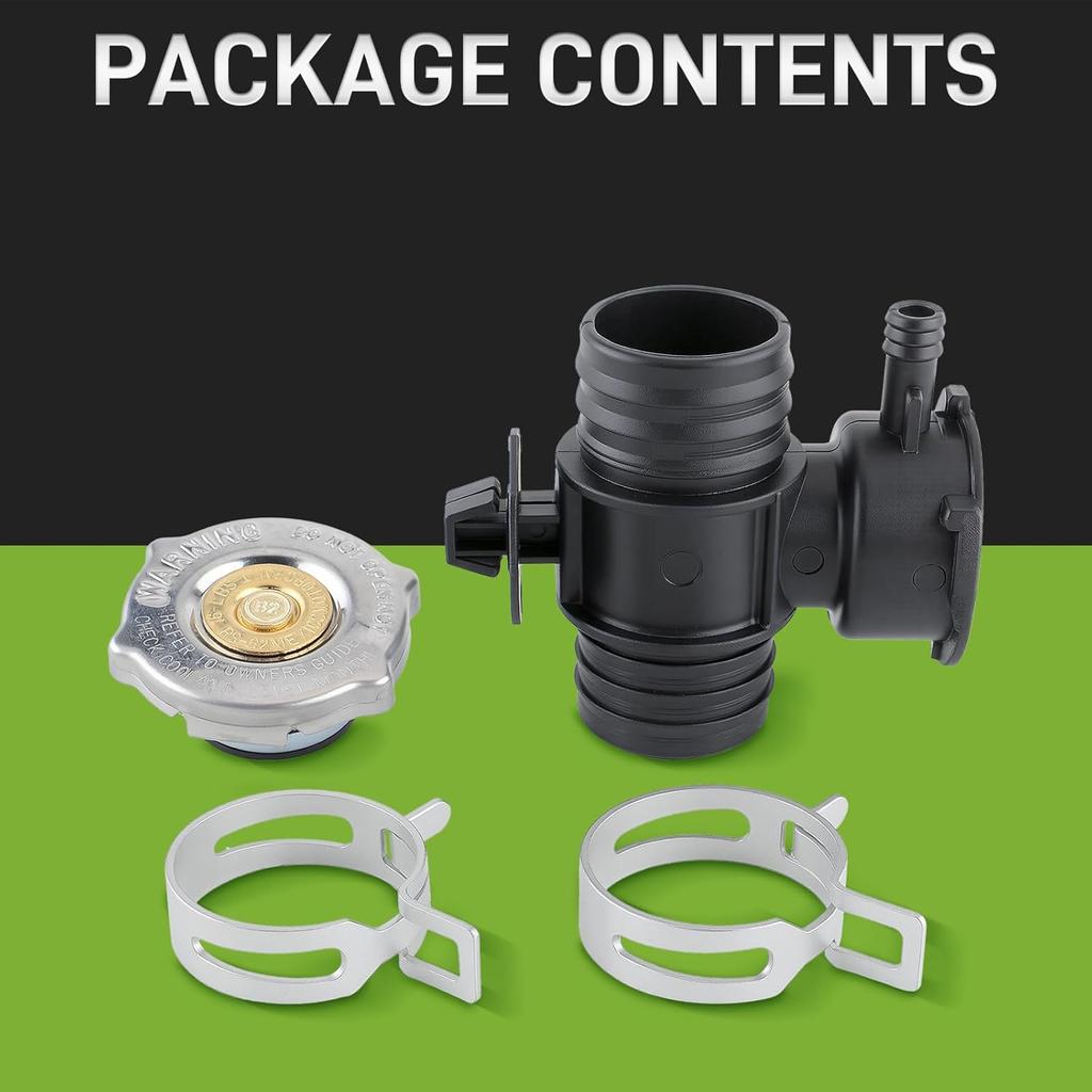 55116901AA Radiator Coolant Filler Neck Radiator Hose Connector With Engine Radiator Cap Compatible With Chrysler Sebring Compatible With Dodge